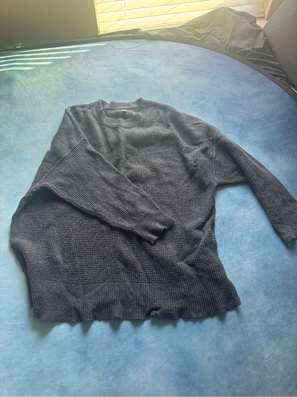 aerie Charcoal Oversized Crewneck Sweater - Picture 2 of 8
